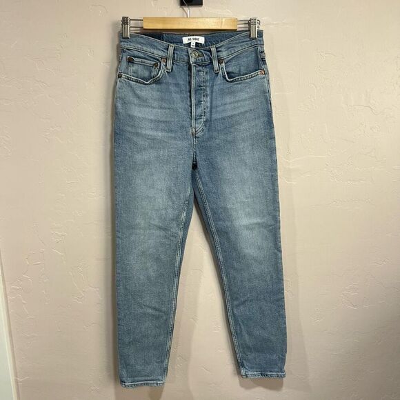 Re/Done Comfort Stretch High Rise Ankle Crop - Picture 1 of 11